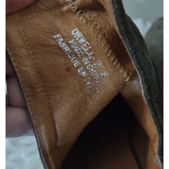 Jeffrey Campbell Tan Olive Suede Orwell Ankle Boots Booties women's Size 8 - Picture 6 of 9